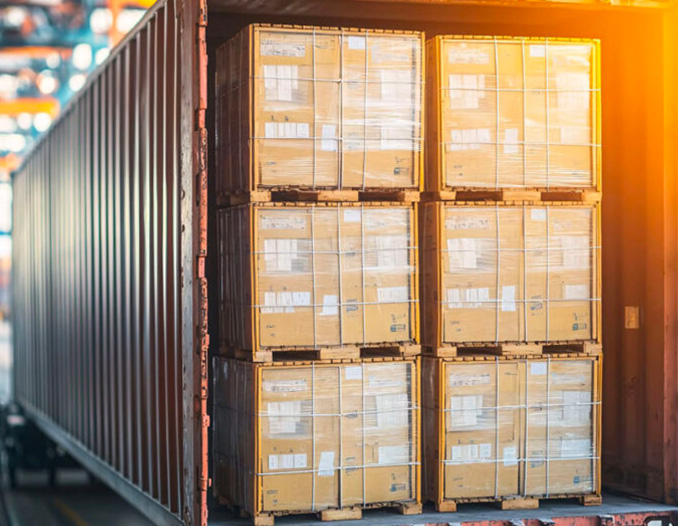 boxes shipping truck