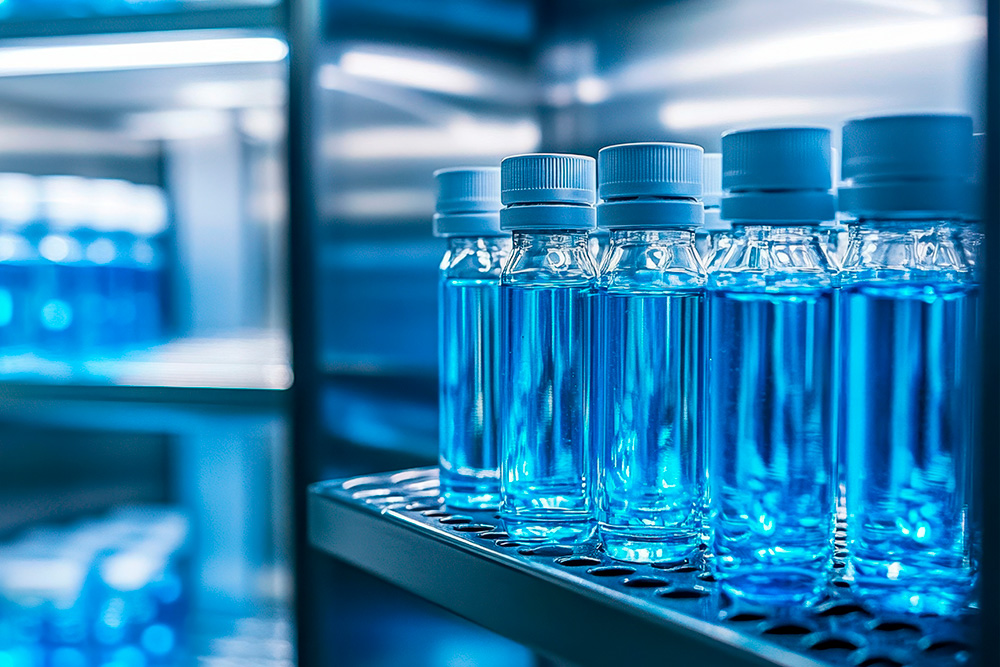 blue vials