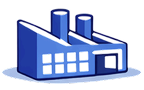 Factory icon representing Nordic manufacturing facilities
