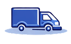Delivery truck icon representing cold chain transport